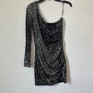 Elegant Black Sequin Dress